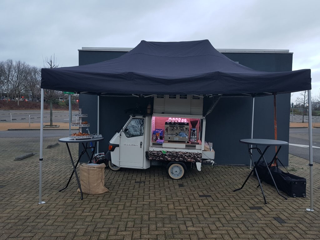 Ook zonder stroompunt verzorgen wij koffiecatering op locatie