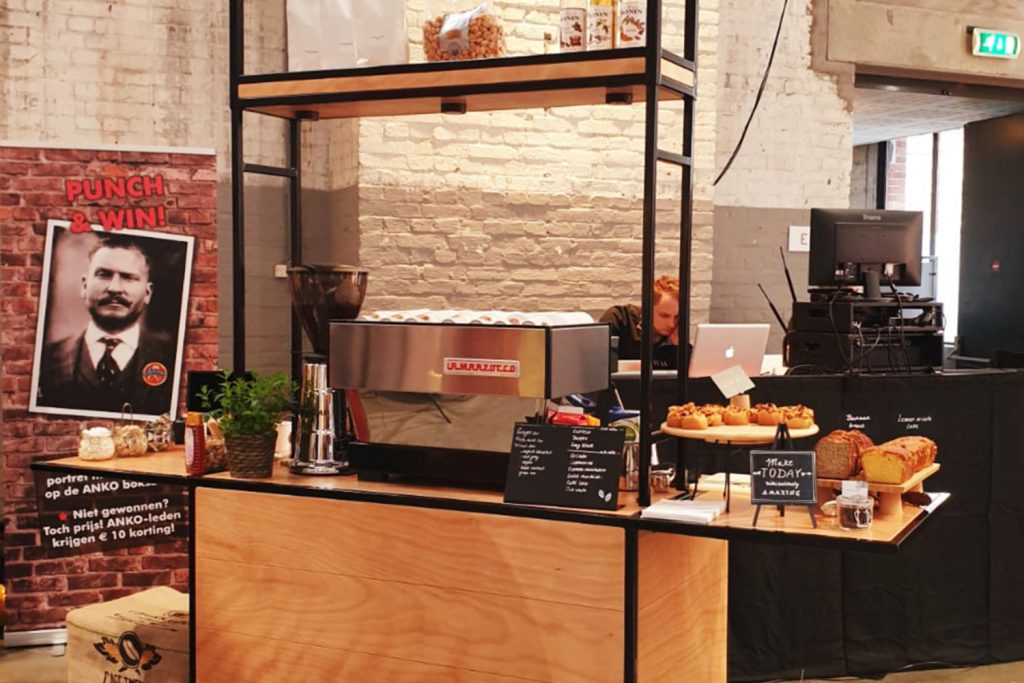 Luxe mobiele espressobar met opbouw